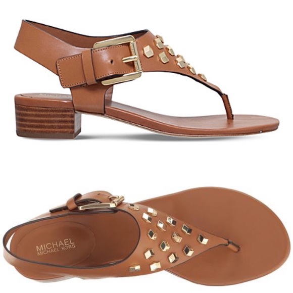 Michael Kors Shoes - MK Kors ✦ Valencia Gold Stud ✦ Leather Sandal ✦